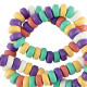 Polymer beads rondelle 7mm - Multicolour vintage